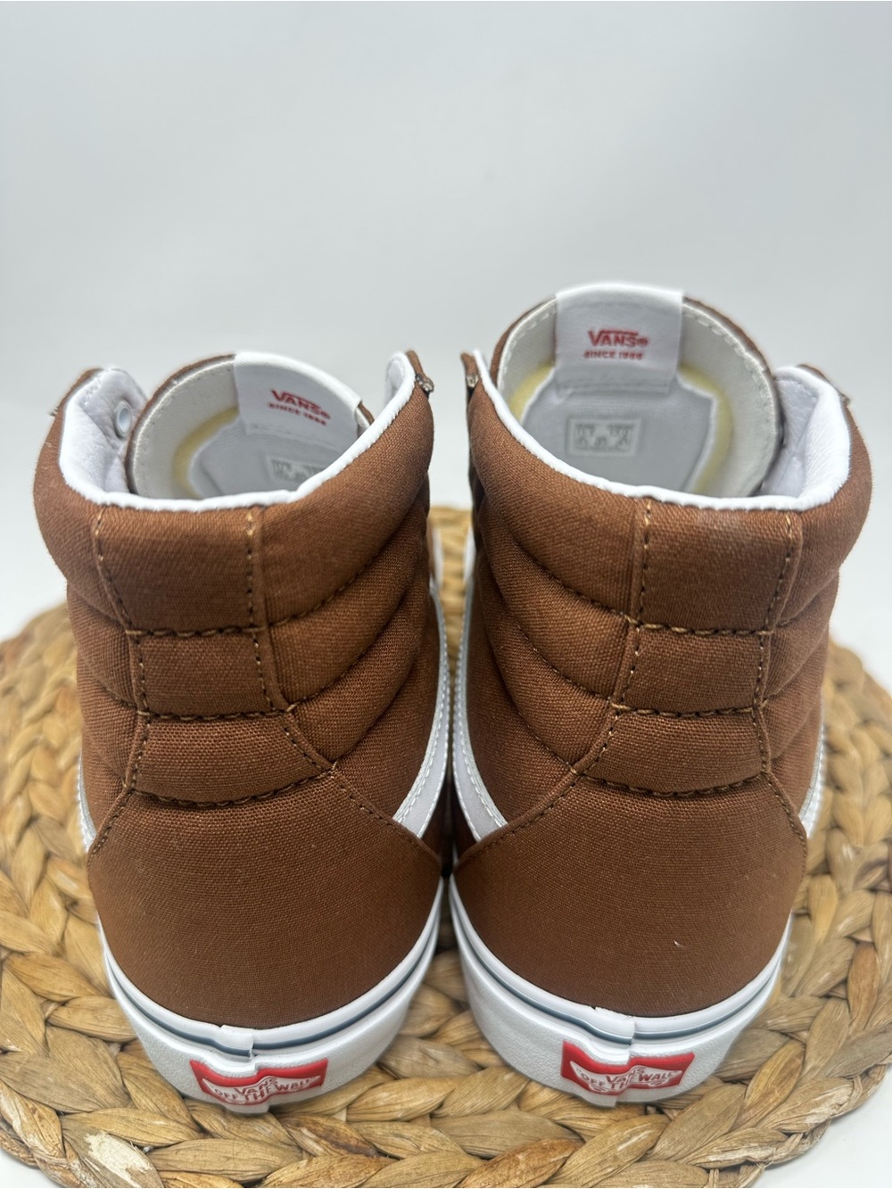 Vans Sk8-Hi Sneakers Chocolate Brown White Size 11.5 Men's - Picture 7 of 9